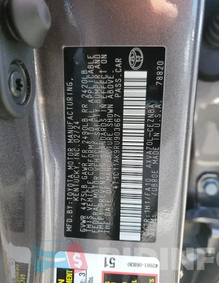 4T1C11AK9RU903667 Photo# 13