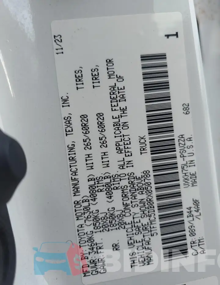 5TFMC5DB0RX050788 Photo# 13