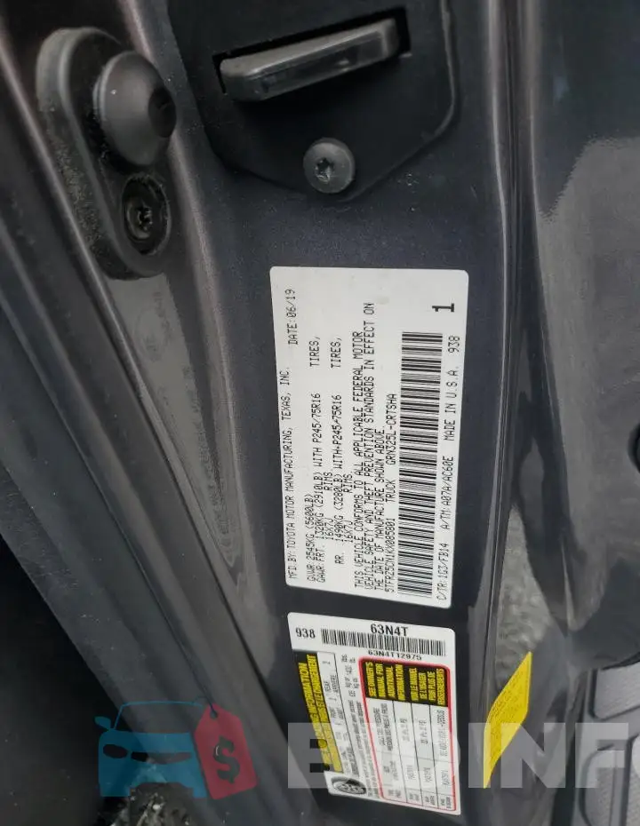 5TFRZ5CN1KX085801 Photo# 12