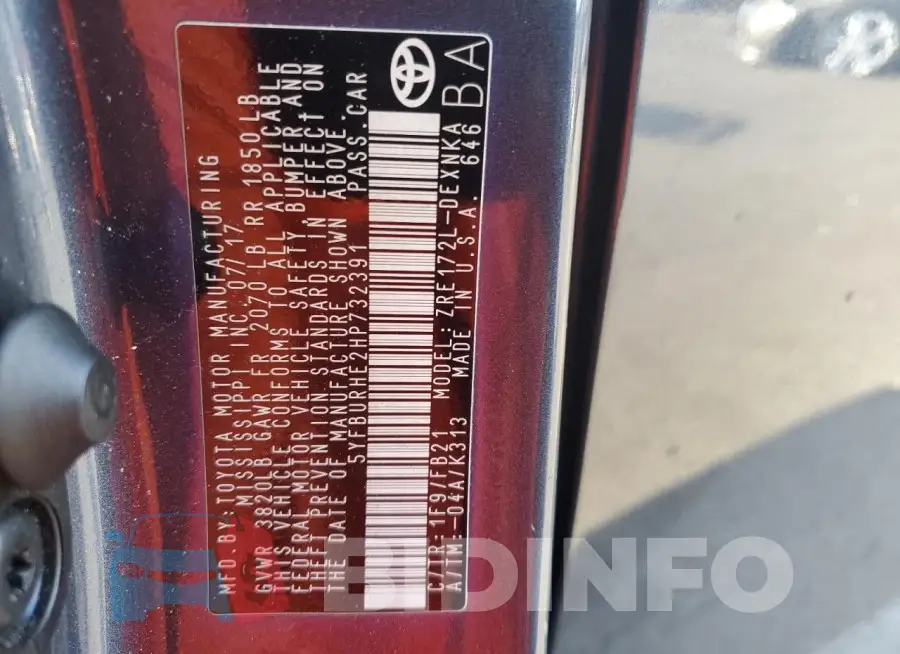 5YFBURHE2HP732391 Photo# 12