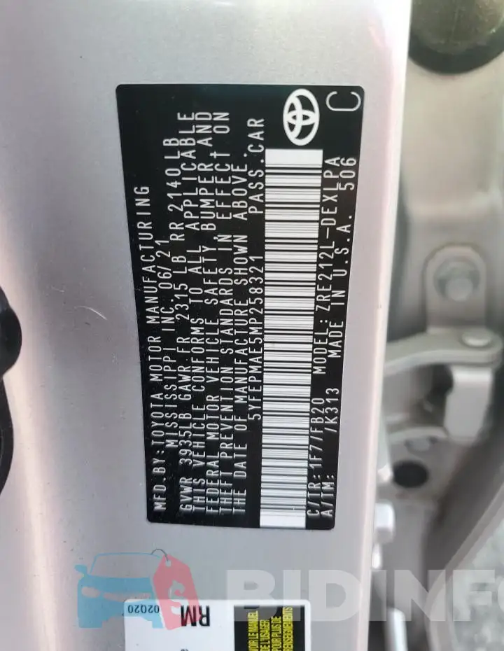 5YFEPMAE5MP258321 Photo# 12
