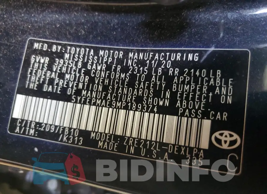 5YFEPMAE9MP189374 Photo# 12