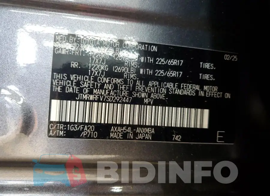 JTMRWRFV7SD292447 Photo# 13