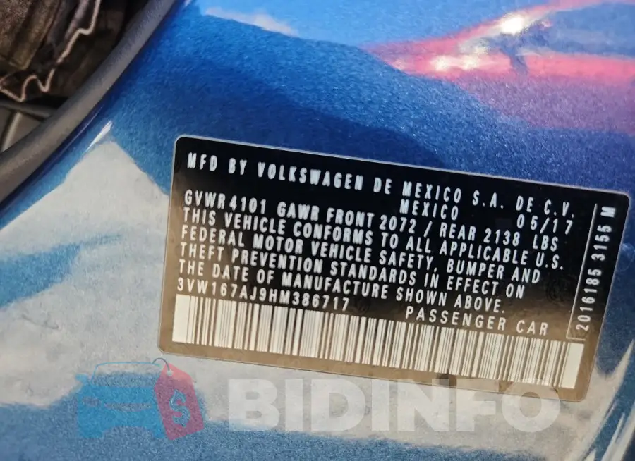 3VW167AJ9HM386717 Photo# 12