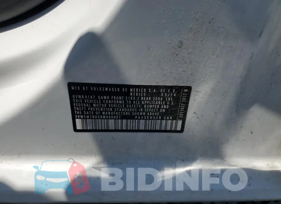 3VW5M7BU5RM096007 Photo# 12