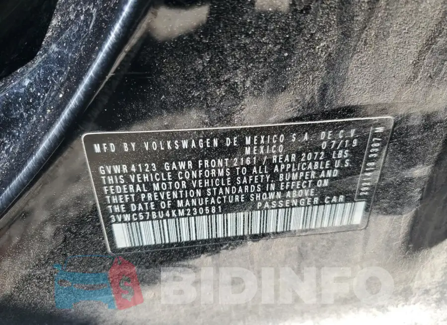 3VWC57BU4KM230581 Photo# 12