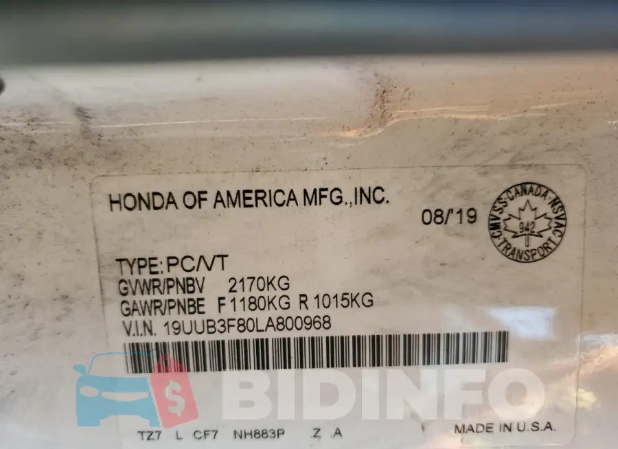 19UUB3F80LA800968 Photo# 12