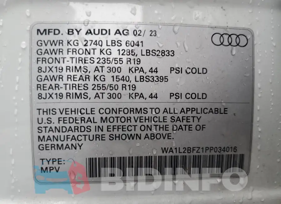 WA1L2BFZ1PP034016 Photo# 13