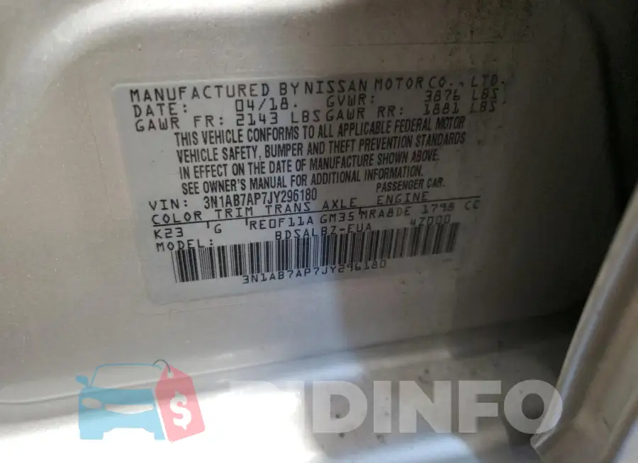 3N1AB7AP7JY296180 Photo# 12