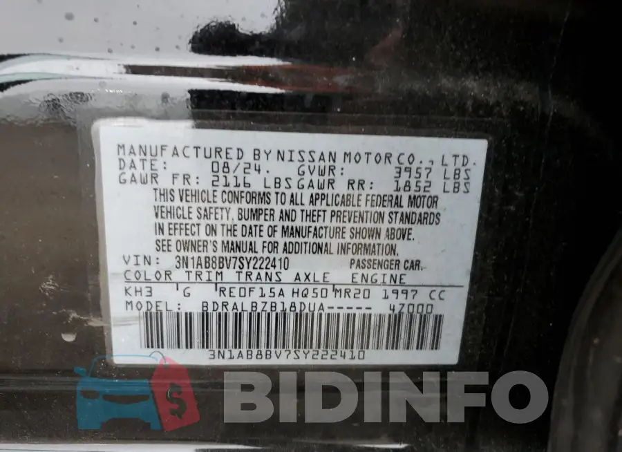 3N1AB8BV7SY222410 Photo# 12