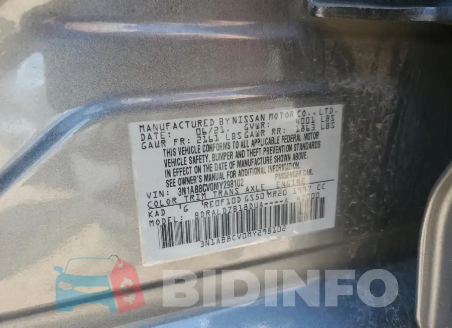 3N1AB8CV0MY298102 Photo# 12