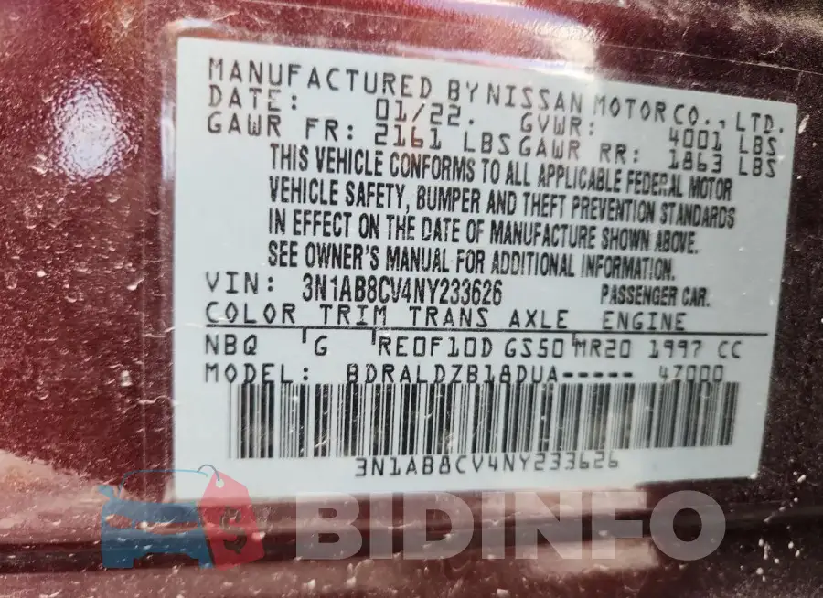 3N1AB8CV4NY233626 Photo# 12