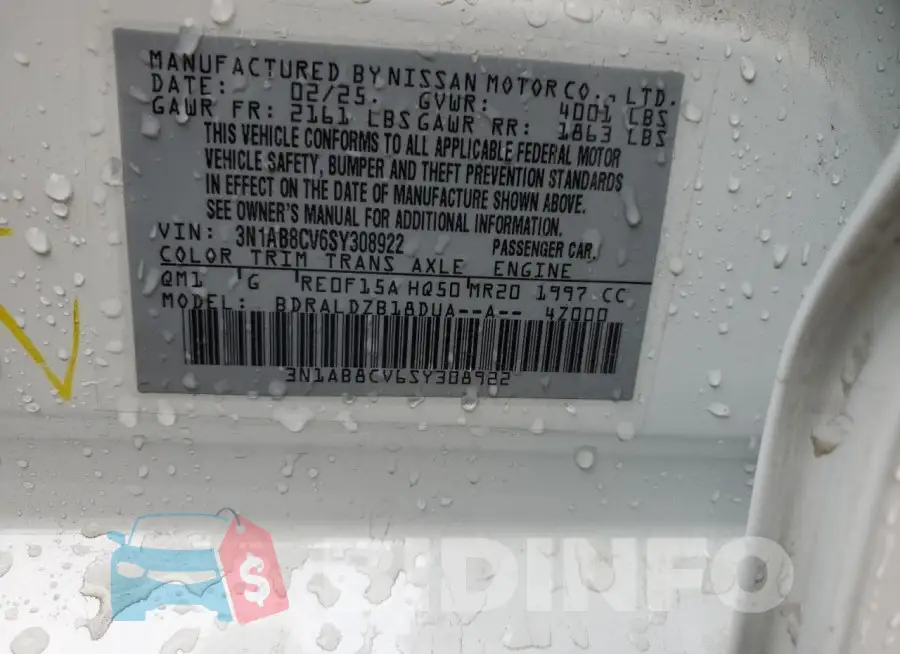 3N1AB8CV6SY308922 Photo# 12