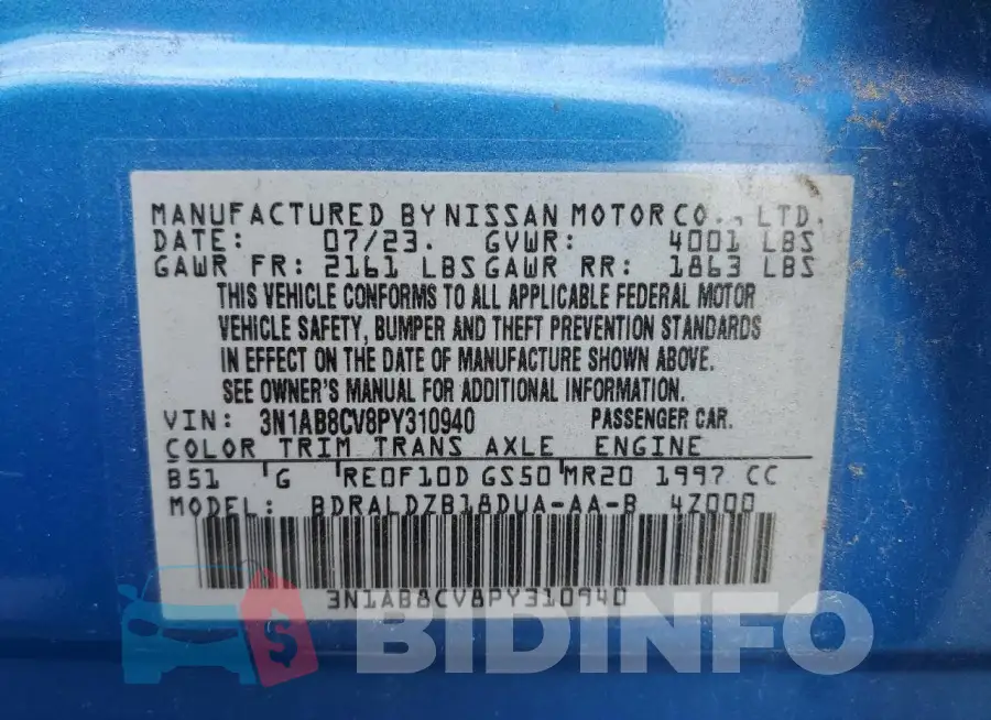 3N1AB8CV8PY310940 Photo# 12