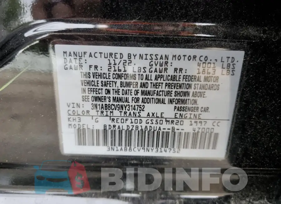 3N1AB8CV9NY314752 Photo# 12