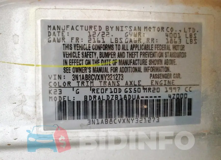 3N1AB8CVXNY321273 Photo# 13