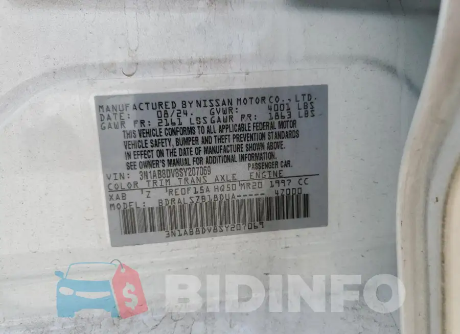 3N1AB8DV8SY207069 Photo# 12