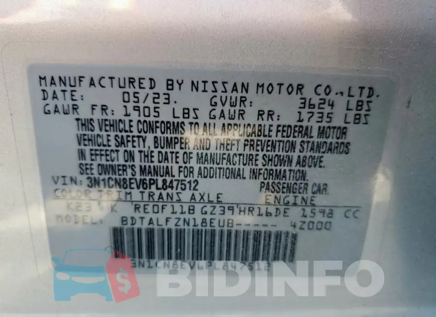 3N1CN8EV6PL847512 Photo# 12
