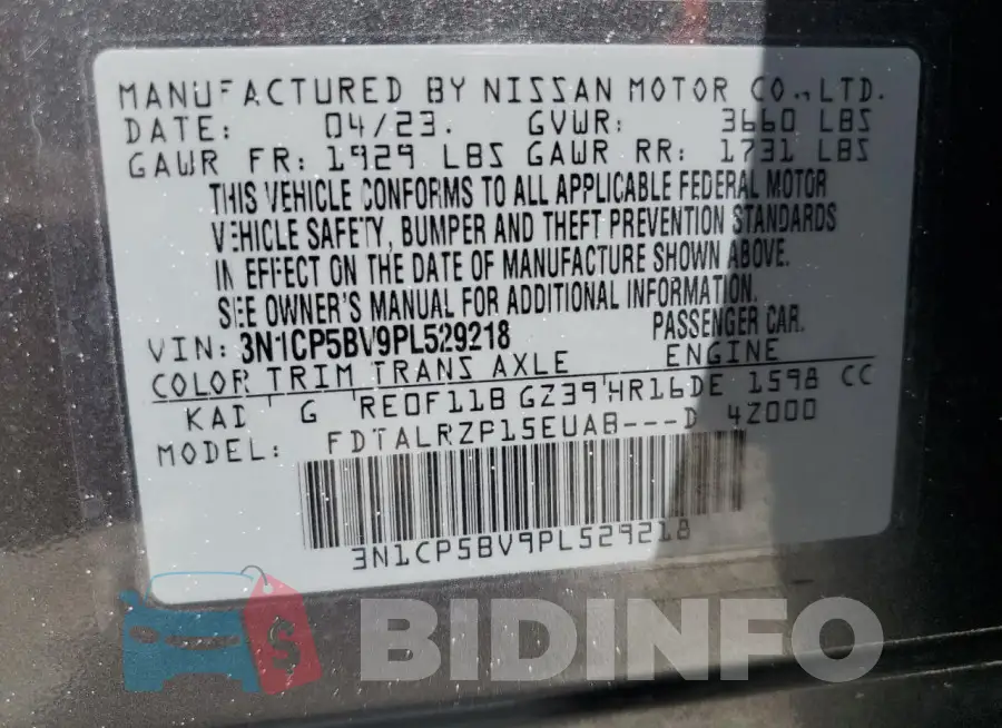 3N1CP5BV9PL529218 Photo# 12