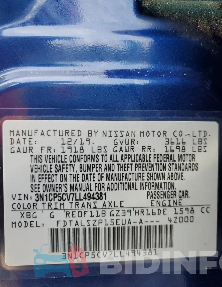 3N1CP5CV7LL494381 Photo# 13