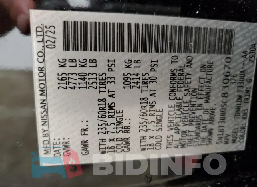 5N1BT3BB0SC830670 Photo# 13