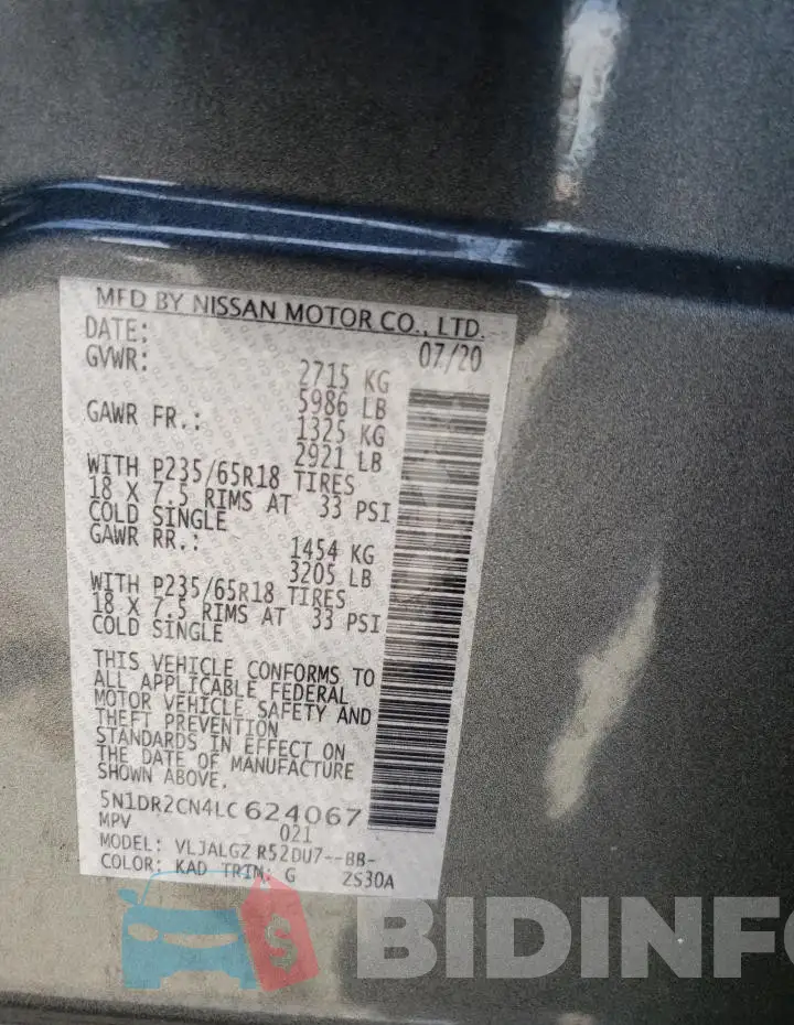 5N1DR2CN4LC624067 Photo# 13