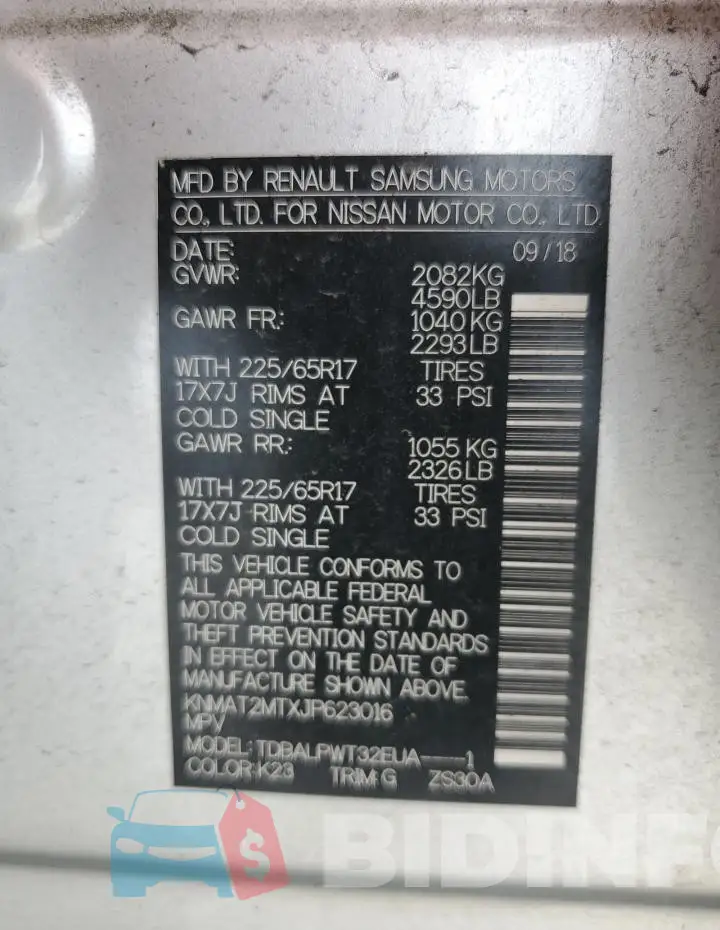 KNMAT2MTXJP623016 Photo# 13