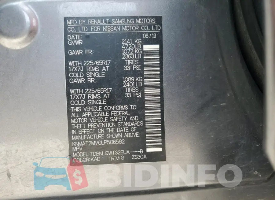 KNMAT2MV0LP506582 Photo# 12