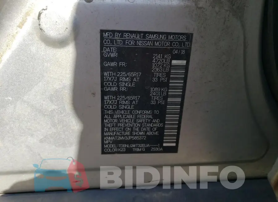 KNMAT2MV3JP585372 Photo# 13