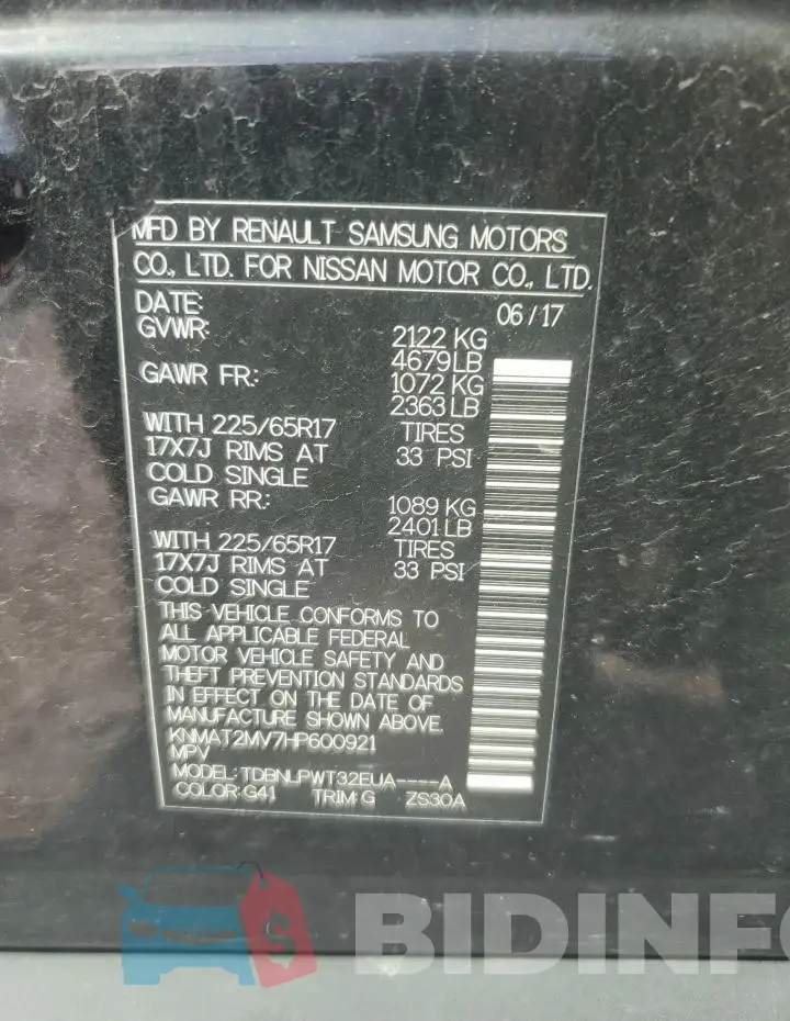 KNMAT2MV7HP600921 Photo# 12