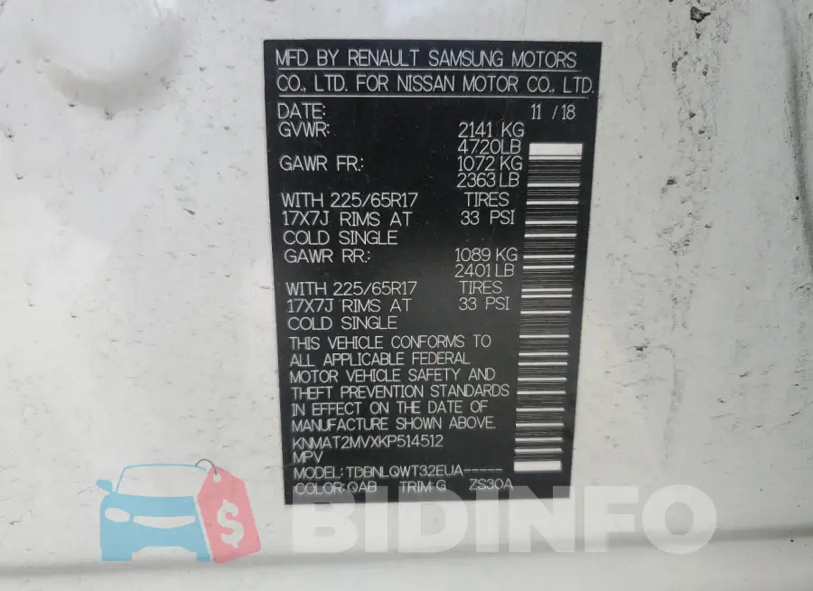 KNMAT2MVXKP514512 Photo# 13