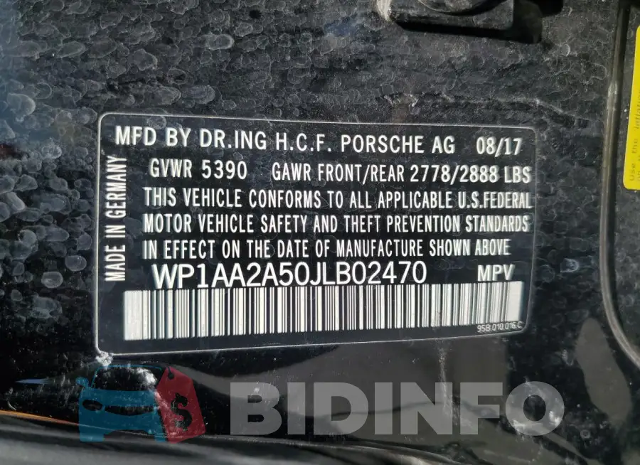 WP1AA2A50JLB02470 Photo# 14