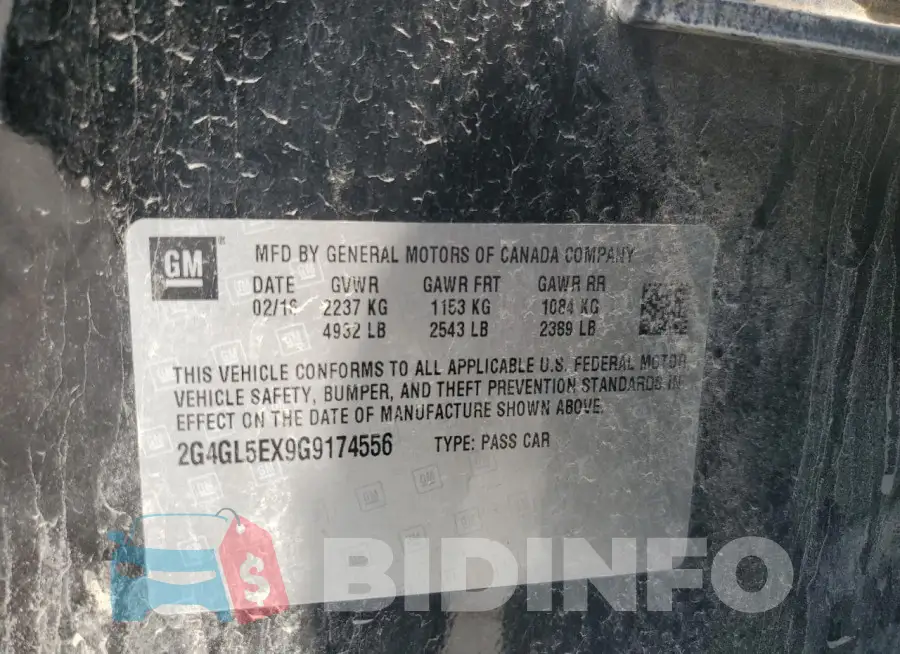 2G4GL5EX9G9174556 Photo# 12