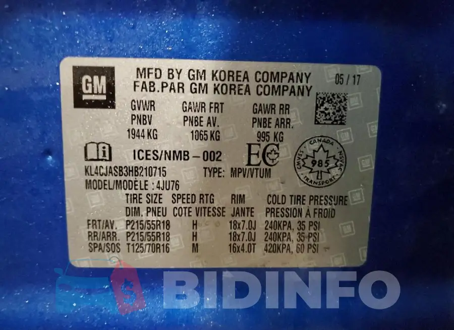 KL4CJASB3HB210715 Photo# 14