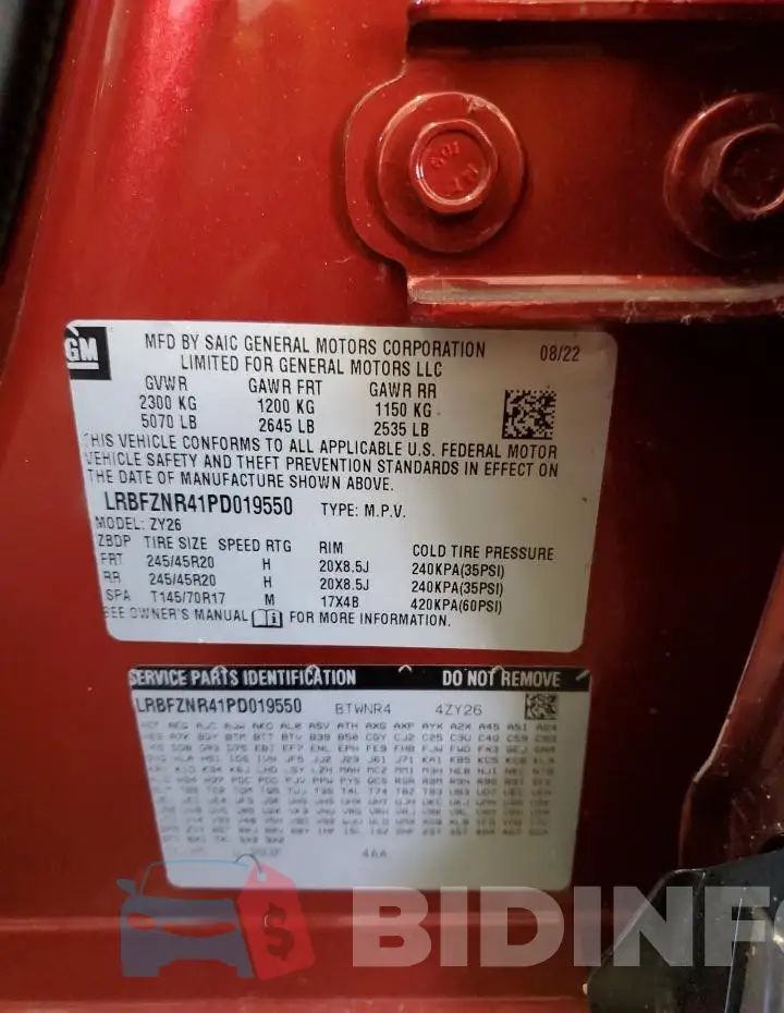 LRBFZNR41PD019550 Photo# 14