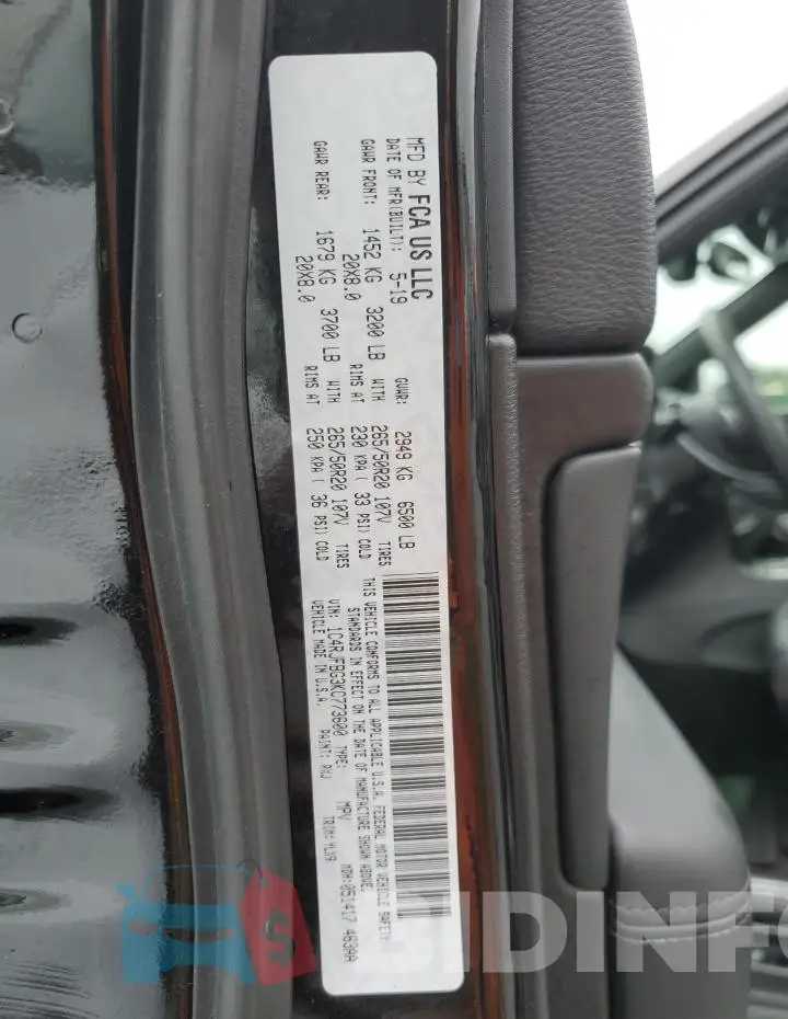 1C4RJFBG3KC773600 Photo# 13