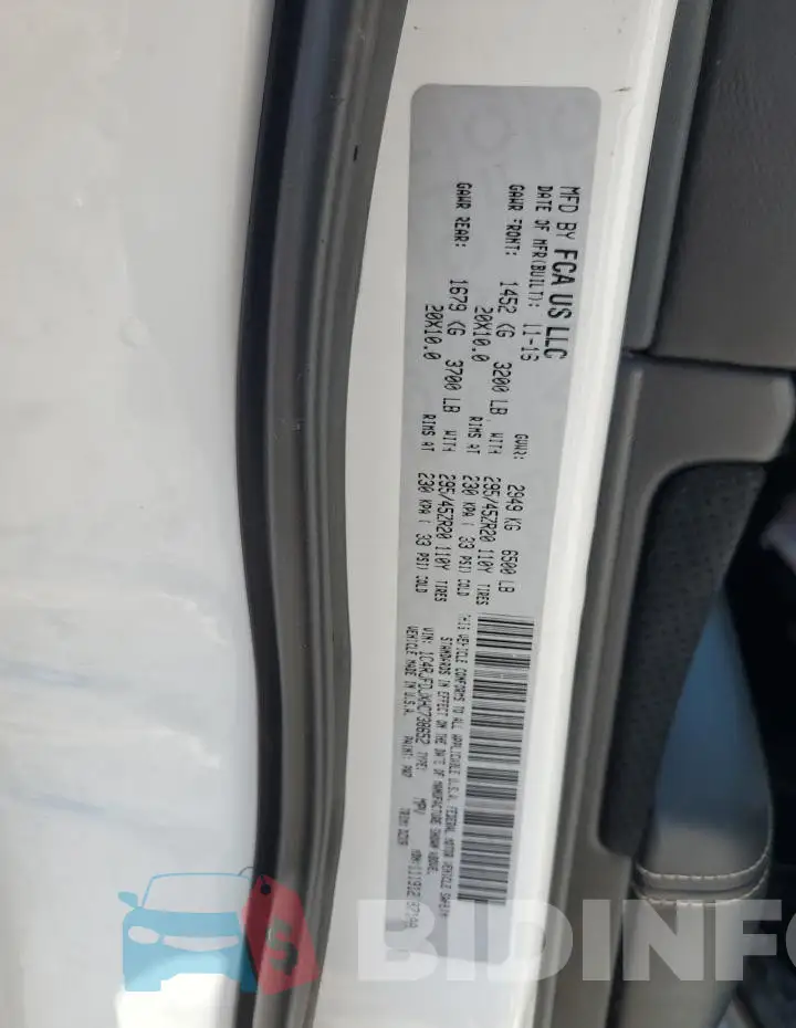 1C4RJFDJXHC738652 Photo# 13