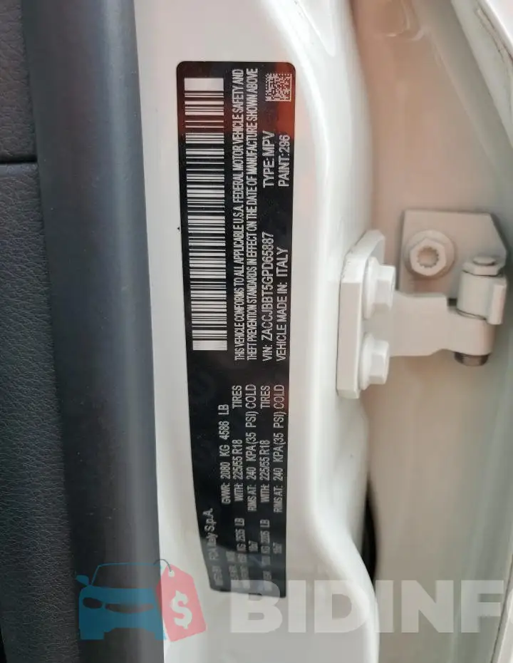 ZACCJBBT5GPD65887 Photo# 14