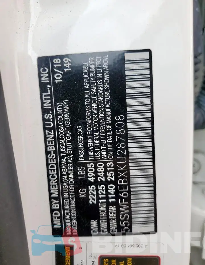 55SWF6EBXKU287808 Photo# 12