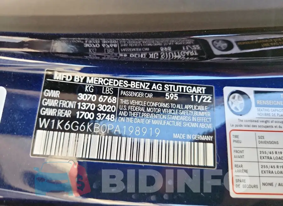 W1K6G6KB0PA198919 Photo# 12