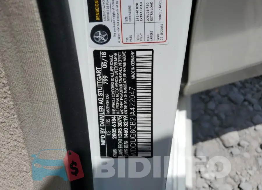 WDDUG8GB2JA422047 Photo# 12
