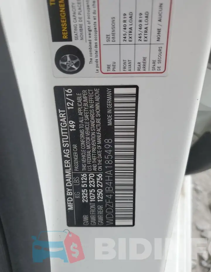 WDDZF4JB4HA185498 Photo# 13