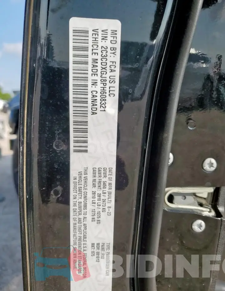 2C3CDXGJ8PH608321 Photo# 12