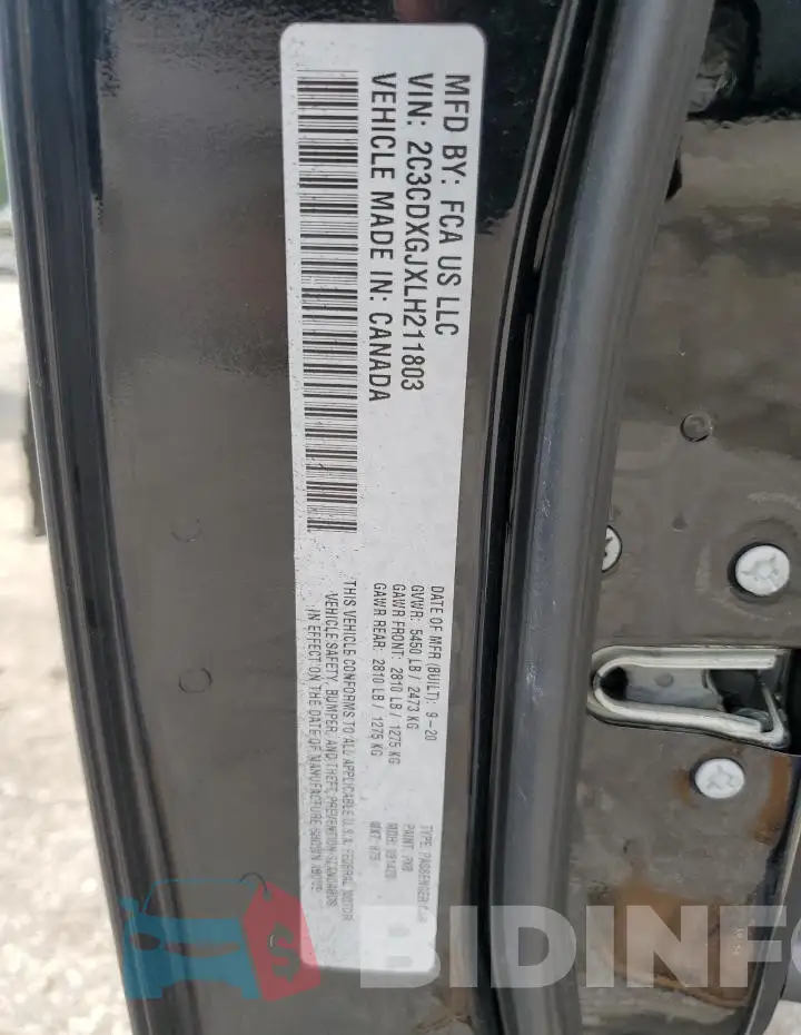 2C3CDXGJXLH211803 Photo# 12
