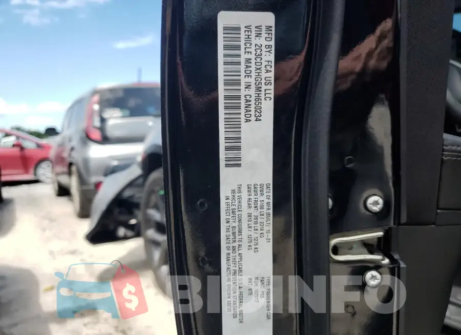 2C3CDXHG5MH650234 Photo# 12