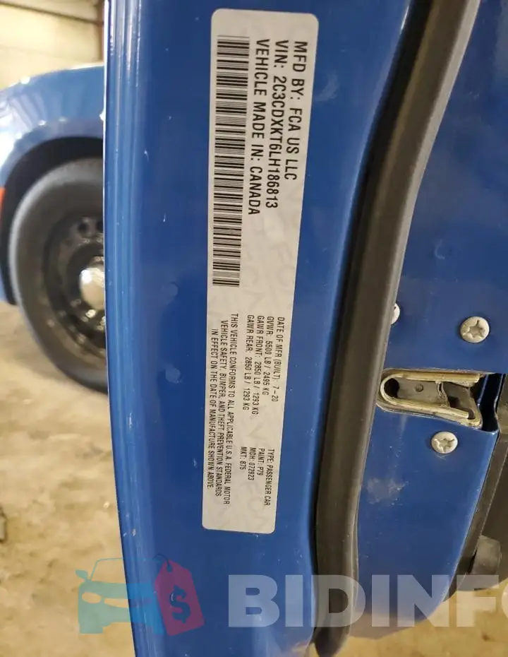 2C3CDXKT6LH186813 Photo# 12