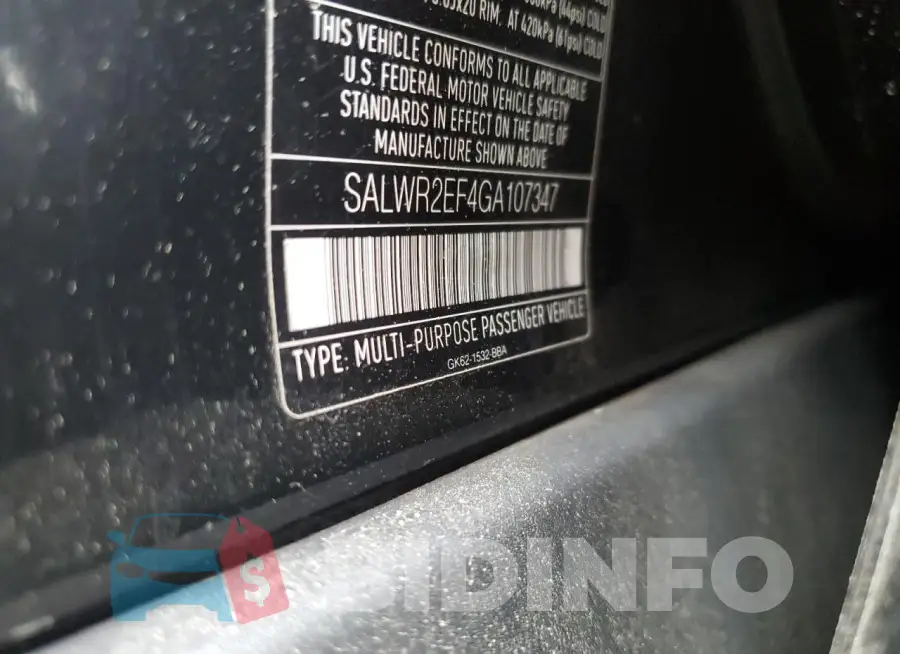 SALWR2EF4GA107347 Photo# 12
