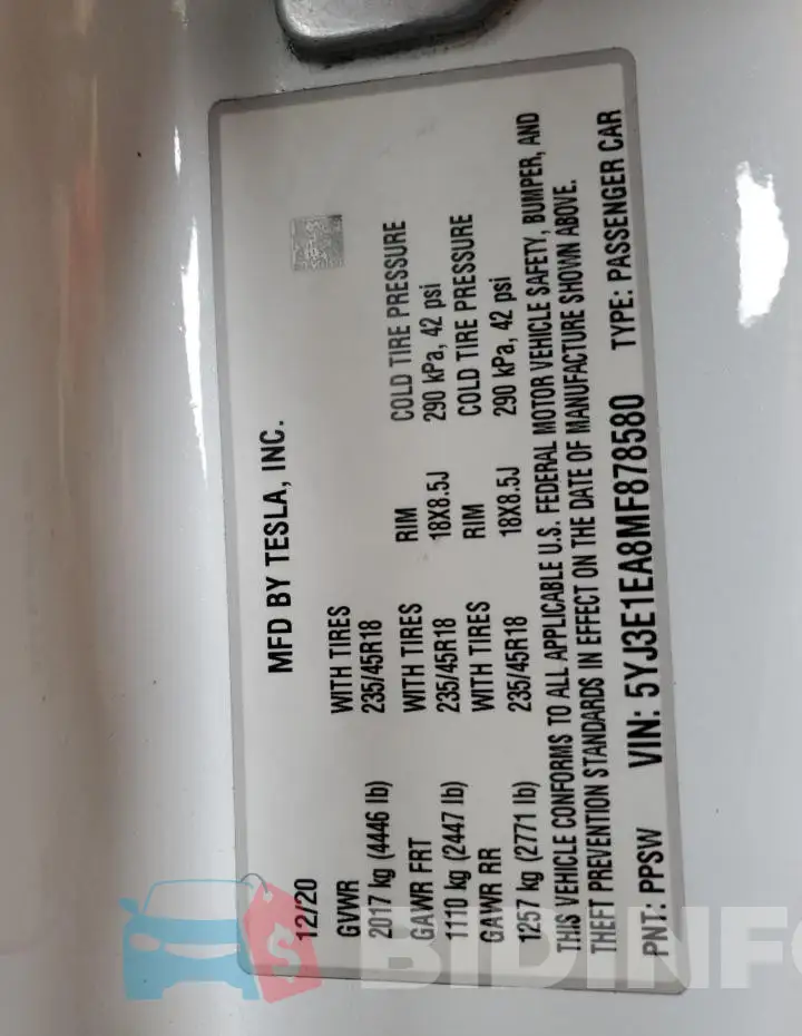 5YJ3E1EA8MF878580 Photo# 13