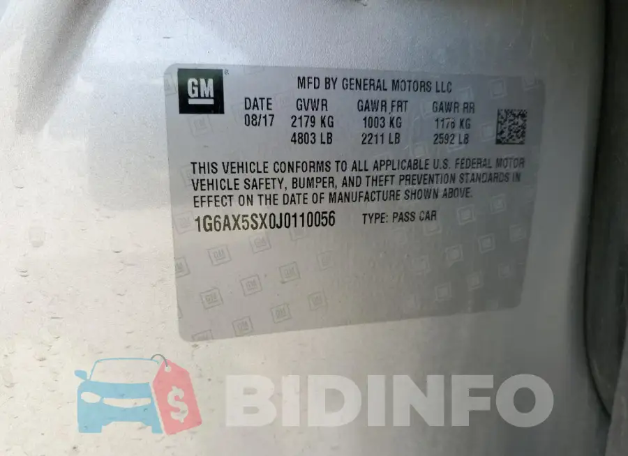 1G6AX5SX0J0110056 Photo# 13