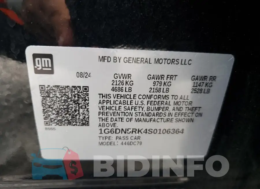 1G6DN5RK4S0106364 Photo# 13
